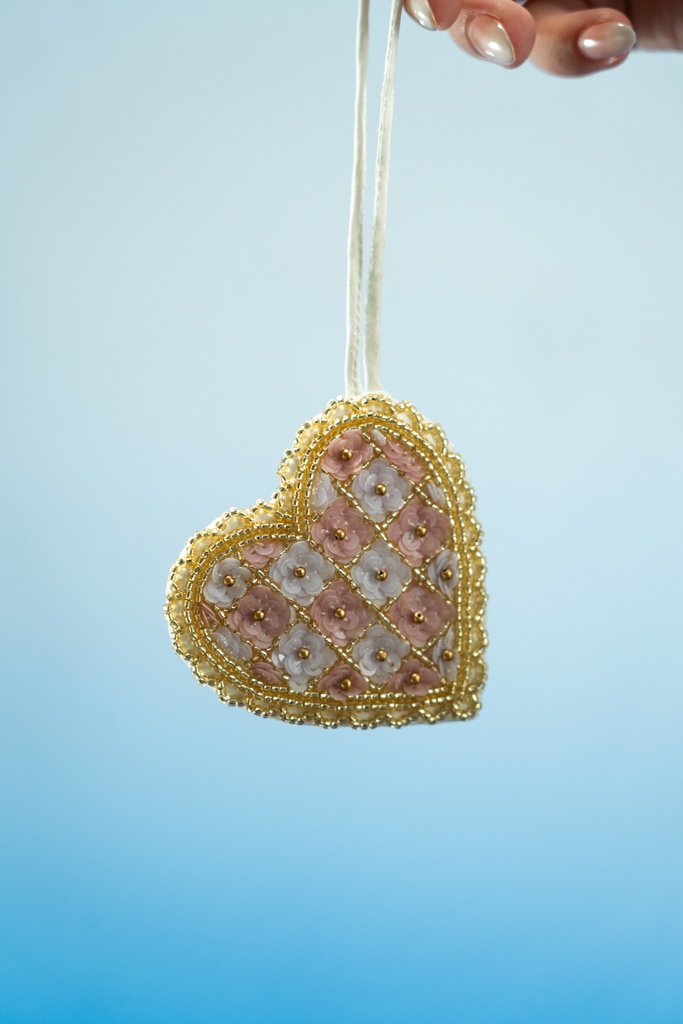 LILAC CHECKERED HEART