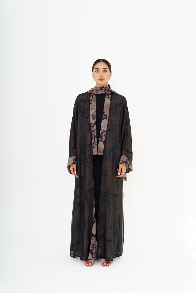 NOIR BLOOM REVERSIBLE KIMONO