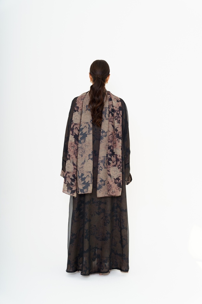 NOIR BLOOM REVERSIBLE KIMONO