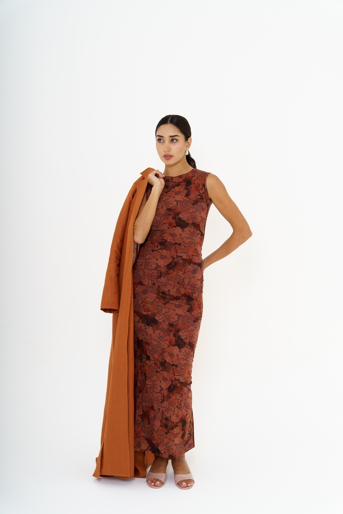 VERA RUST ROSE DRESS