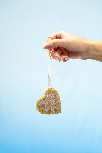 LILAC CHECKERED HEART